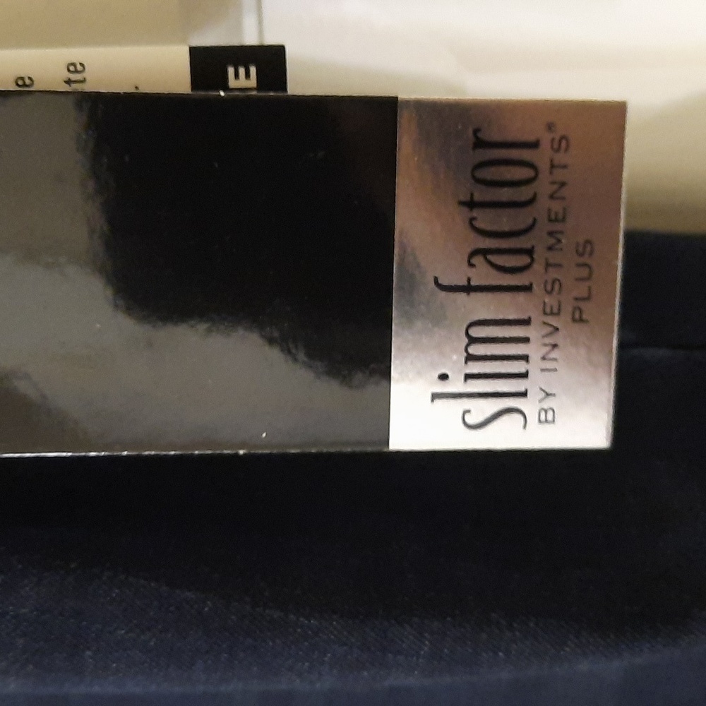 NWT SLIM FACTOR BY INVESTMENTS MIDNIGHT WASH ANKLE DENIM JEANS SZ 3X - Picture 5 of 15